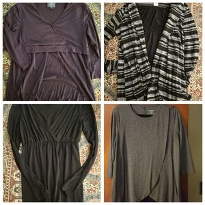 Lot Of four Long sleeve Nursing Shirts
